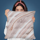 Marble Peach Pink Throw Pillow By Andrea Haase