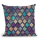 Morocco Tile Teal Throw Pillow By Andrea Haase