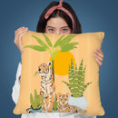 My Urban Jungle Cats Tiger Throw Pillow By Andrea Haase