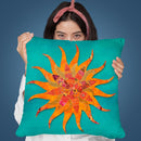 Oriental Sun Throw Pillow By Andrea Haase