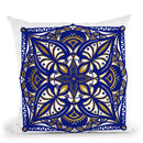 Oriental Tiles Blue Gold Iii Throw Pillow By Andrea Haase