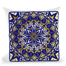 Oriental Tiles Blue Gold Iv Throw Pillow By Andrea Haase