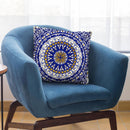 Oriental Tiles Blue Gold Throw Pillow By Andrea Haase