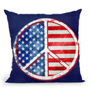 Peace Usa Throw Pillow By Andrea Haase