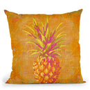 Pineapple Tile Throw Pillow By Andrea Haase