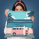 Surfers Beach Throw Pillow By Andrea Haase