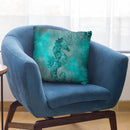 Teal Doodle Seahorse Throw Pillow By Andrea Haase