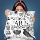 Tissue Paris Throw Pillow By Andrea Haase