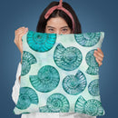 Underwater Sea Shell Pattern Throw Pillow By Andrea Haase