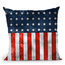 Usa Flag Grunge Throw Pillow By Andrea Haase