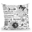 Vintage Script Throw Pillow By Andrea Haase