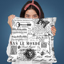 Vintage Script Throw Pillow By Andrea Haase