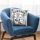 Vintage Square Throw Pillow By Andrea Haase