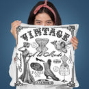 Vintage Square Throw Pillow By Andrea Haase
