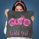 Wild Girl Square Throw Pillow By Andrea Haase