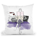 Books And Wine Throw Pillow By Alison Gordon