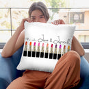 Loveandlipstick Throw Pillow By Alison Gordon
