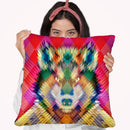 Corporate Wolf Cushion Throw Pillow By Ali Gulec