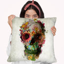 Skull 2 Sq Throw Pillow By Ali Gulec