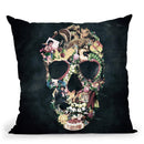 Vintage Skull Sq Throw Pillow By Ali Gulec