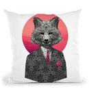Fox Sticker Throw Pillow By Ali Gulec