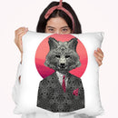 Fox Sticker Throw Pillow By Ali Gulec