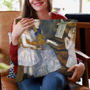 The Daughters Of Catulle Mend�s, Huguette Throw Pillow By Auguste Renoir