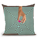 Labyrinth Throw Pillow By Elo Marc - All About Vibe