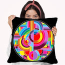 Circles 1 Throw Pillow By Howie Green - All About Vibe
