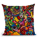 Mardi Gras Lady A Throw Pillow By Howie Green - All About Vibe