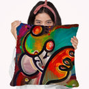 Mardi Gras Lady B Throw Pillow By Howie Green - All About Vibe