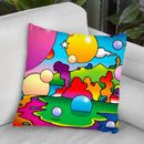 Bubbles Landscape Throw Pillow By Howie Green - All About Vibe