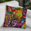 Mardi Gras Lady 6152 Throw Pillow By Howie Green - All About Vibe