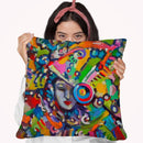 Mardi Gras Lady 615 3 Throw Pillow By Howie Green - All About Vibe