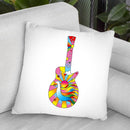 Pop Art Guitar Dove Throw Pillow By Howie Green - All About Vibe