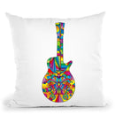 Pop Art Guitar Butterfly Throw Pillow By Howie Green - All About Vibe
