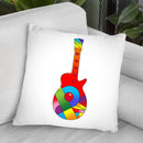 Pop Art Guitar Red Ball Throw Pillow By Howie Green - All About Vibe