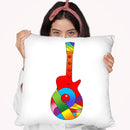 Pop Art Guitar Red Ball Throw Pillow By Howie Green - All About Vibe