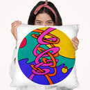 Intertwine Circle Throw Pillow By Howie Green - All About Vibe