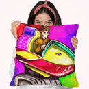 Kiddie Rocket Ride Throw Pillow By Howie Green - All About Vibe