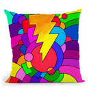 Pop Art Lightening Bolt Throw Pillow By Howie Green - All About Vibe