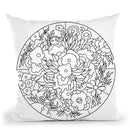 Flower Circle 216 Throw Pillow By Howie Green - All About Vibe