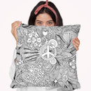 Peace Sign Throw Pillow By Howie Green - All About Vibe