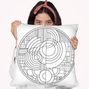 Pop Art Deco Circles 1 Throw Pillow By Howie Green - All About Vibe