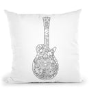 Pop Art Guitar 2 Throw Pillow By Howie Green - All About Vibe