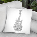 Pop Art Guitar 2 Throw Pillow By Howie Green - All About Vibe