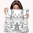 Desert Lineart Throw Pillow By Howie Green - All About Vibe