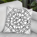 Kalidescope Icon Lineart Throw Pillow By Howie Green - All About Vibe