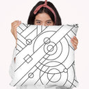 Pop Art Deco Panel 1 Lineart Throw Pillow By Howie Green - All About Vibe
