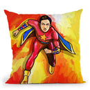 Pop Art Mr Superhero Throw Pillow By Howie Green - All About Vibe